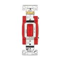 Product Image of Arrow Hart Toggle Switch, #14-10 Awg, 20A, 120/277V, Back & Side, Screw, Red, 1-Pole, AH1221RD