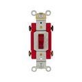 Product Image of Arrow Hart Toggle Switch, #14-10 Awg, 20A, Flush, 120/277V, Back & Side, Screw, Red, 2-Pole, AH1222PL