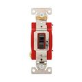 Product Image of Arrow Hart Toggle Switch, #14-10 Awg, 20A, 120/277V, Back & Side Wiring, Screw, Black, 3-Way, AH1223BK
