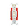 Product Image of Arrow Hart Toggle Switch, #14-10 Awg, 20A, 120/277V, Back & Side, Screw, Ivory, 3-Way, Phenolic, AH1223LTV