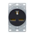 Product Image of Receptacle Single Flush 30A 250V 2P3W Str, Black, AH1234BK-BOX