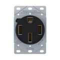 Product Image of Receptacle 50A 125/250V 3P4W W/O Mounting Screws, Black, AH1258BK-NSC