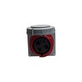 Product Image of Arrow Hart Pin & Sleeve Receptacle #4 -1/0 Awg #12-#16 Awg 100A 480V, Red, 2-Pole 3-Wire, Female, AH3100R7W