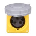 Product Image of Arrow Hart Pin & Sleeve Receptacle, #10-#2 Awg 32A, 110-130V, Ip67, Ip69K, 2-Pole 3-Wire, Female, AH332R4W