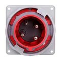 Product Image of Arrow Hart Pin & Sleeve Inlet, #8-#2 Awg #10-#2 Awg (Ground), #12-#16 Awg 60A, 480V, Red, Male, AH360B7W