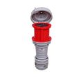 Product Image of Arrow Hart Pin & Sleeve Connector, #8-#2 Awg #10-#2 Awg (Ground), #12-#16 60A, 480V, Red, Female, AH360C7W