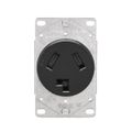 Product Image of Power Device Receptacle Sgl Flush 30 A 125/250 V 3P3W Str Bk, AH38BK-F