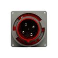 Product Image of Arrow Hart Pin & Sleeve Inlet, #4 -1/0 Awg #12-#16 Awg 100A, 480V, Red, Male, 20 Hp, AH4100B7W