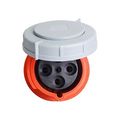 Product Image of Arrow Hart Pin & Sleeve Connector, #4 -1/0 Awg #12-#16 Awg 100A 125/250V, Orange, 3-Pole, Female, AH4100C12W