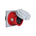 Product Image of Arrow Hart Pin & Sleeve Receptacle #4 -1/0 Awg #12-#16 Awg 100A 480V, Red, 3-Pole 4-Wire, Female, AH4100R7W