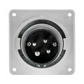 Product Image of Arrow Hart Pin & Sleeve Inlet, #12-#10 Awg 20A, 600V, Black, 3-Pole, 4-Wire, Male, 7-1/2 Hp, AH420B5W