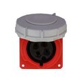 Product Image of Arrow Hart Pin & Sleeve Receptacle, #10-#2 Awg 30A, 480V, Red, 3-Pole, 4-Wire, Female, 10 Hp, AH430R7W