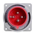 Product Image of Arrow Hart Pin & Sleeve Inlet, #10-#2 Awg 32A, 380V, 50Hz, 44V, 60Hz, Red, 3-Pole, 4-Wire, Male, AH432B3W