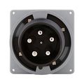 Product Image of Arrow Hart Pin & Sleeve Inlet, #4 -1/0 Awg #12-#16 Awg 100A, Y347/600V, Black, Male, 30 Hp, 3Ph, AH5100B5W