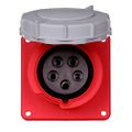 Product Image of Arrow Hart Pin & Sleeve Receptacle, Ip69K Rated, 16/20A 200-415V, 4-Pole, #12 -#10 Awg, 5 Wire, AH520R6WDR