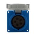 Product Image of Arrow Hart Pin & Sleeve Receptacle, Ip69K Rated, 16/20AY 120/208V, 4-Pole, #12-#10 Awg, 5 Wire, AH520R9WDR