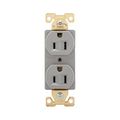 Product Image of Arrow Hart Extra Heavy-Duty Industrial Duplex Receptacle, #14-10 Awg 15A 125V, Gray, Duplex, AH5252GY