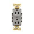 Product Image of Arrow Hart Corrosion Resistant Straight Blade Duplex Receptacle, #14-10 Awg 15A 125V, Gray, AH5262CRGY