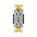 Product Image of Arrow Hart Industrial Duplex Receptacle, #14-10 Awg 15A 125V, Gray Face Base, Duplex, AH5262GY