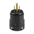 Product Image of Arrow Hart Ultra Grip Straight Blade Plug, #18-12 Awg 15A 125V, 5-15P, 2-Pole 3-Wire, AH5266BK