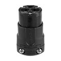 Product Image of Arrow Hart Ultra Grip Straight Blade Connector, #16-12 Awg 15A 125V, Black, 2-Pole 3-Wire, AH5269BK