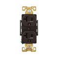 Product Image of Arrow Hart Industrial Duplex Receptacle, #14-10 Awg 20A 125V, Brown Face Base, 5-20R, Duplex, AH5362B
