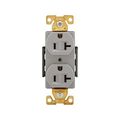 Product Image of Arrow Hart Industrial Duplex Receptacle, #14-10 Awg 20A 125V, Gray Face Base, 5-20R, Duplex, AH5362GY