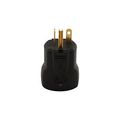 Product Image of Arrow Hart Quick Grip Straight Blade Plug, #18-12 Awg 20A 125V, Black, 5-20P, 2-Pole 3-Wire, AH5364BK