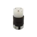 Product Image of Arrow Hart Ultra Grip Straight Blade Connector #16-#12 Awg 20A 125V, Black, 5-20P, 2-Pole 3-Wire, AH5369