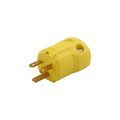 Product Image of Arrow Hart Quick Grip Straight Blade Plug, #18-12 Awg 20A, 250V, Yellow, 5-20P, 2-Pole 3-Wire, AH5464Y