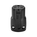 Product Image of Arrow Hart Quick Grip Straight Blade Connector, #16-12 Awg 15A, 250V, Black, 6-15R 2-Pole 3-Wire, AH5669BK