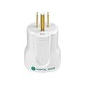 Product Image of Arrow Hart Quick Grip Straight Blade Plug, #18-12 Awg 15A 125V, White, 5-15P, 2-Pole 3-Wire, AH8115W