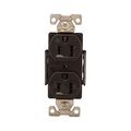 Product Image of Arrow Hart Standard Duplex Receptacle, #14-10 Awg 15A, Healthcare 125V, Brown, Duplex, AH8200B