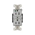 Product Image of Arrow Hart Standard Duplex Receptacle, #14-10 Awg 15A, Healthcare 125V, Gray, Duplex, AH8200GY