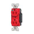 Product Image of Arrow Hart Standard Duplex Receptacle, #14-10 Awg 15A, Healthcare 125V, Red, Duplex, AH8200RD