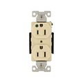 Product Image of Arrow Hart Standard Duplex Receptacle, #14-10 Awg 15A, 125V, Ivory Auto-Grounding, AH8200V
