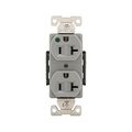 Product Image of Arrow Hart Duplex Receptacle, #14-10 Awg 20A, Healthcare 125V, Gray Face Base, 5-20R, Duplex, AH8300GY