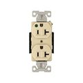 Product Image of Arrow Hart Duplex Receptacle, #14-10 Awg 20A, Healthcare 125V, Ivory Face Base, 5-20R, Duplex, AH8300LTV