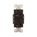 Product Image of Arrow Hart Duplex Receptacle, #14-10 Awg 20A, Healthcare, 250V, Brown Face Base, 6-20R, Duplex, AH8400B
