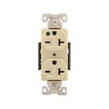 Product Image of Arrow Hart Duplex Receptacle, #14-10 Awg 20A, Healthcare, 250V, Ivory Face Base, 6-20R, Duplex, AH8400V