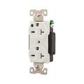 Product Image of Arrow Hart Duplex Receptacle, #14-10 Awg 20A, Healthcare, 250V Face Base, 6-20R, Duplex, AH8400W