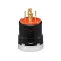 Product Image of Arrow Hart Color Coded Locking Plug, #14-8 Awg 30A, 125/250V, L14-30 3-Pole 4-Wire, AHCL1430P