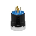 Product Image of Arrow Hart Color Coded Locking Plug, #14-8 Awg 20A, 250V, UltraGrip, L15-20 3-Pole 4-Wire, AHCL1520P