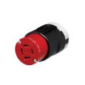 Product Image of Arrow Hart Color Coded Locking Connector, #14-8 Awg 20A, 480V, L16-20 3-Pole 4-Wire, AHCL1620C