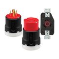 Product Image of Arrow Hart Color Coded Locking Plug, #14-8 Awg 30A, Y 277/480V, L22-30, 4-Pole, 5-Wire, AHCL2230P