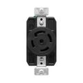 Product Image of Arrow Hart Color Coded Locking Receptacle, #14-8 Awg 30A, Y 347/600V, Black, AHCL2330R