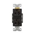 Product Image of Arrow Hart Industrial Duplex Receptacle, #14-10 Awg 20A 125V, Black Face Base, Isolated Ground, AHIG5362BK