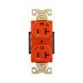 Product Image of Arrow Hart Industrial Duplex Receptacle, #14 To 10 Awg 20A 125V, Orange, 2-Pole 3-Wire, AHIG5362RN