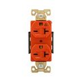 Product Image of Arrow Hart Industrial Duplex Receptacle, #14-10 Awg 20A, 250V, Orange Face Base, 6-20R, Duplex, AHIG5462RN