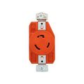 Product Image of Locking Receptacle, #14-8 Awg, 20A, 125V, Back/Side Wiring, Orange, Single, L5-20, 2-Pole 3-Wire, AHIGL520R